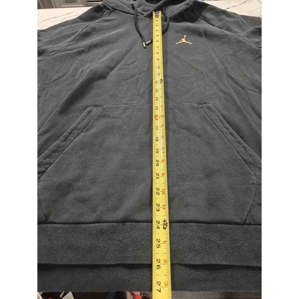 NIKE AIR JORDAN REMASTERED PULLOVER MEN'S HOODIE Gold Logo (AV0686 010) SIZE XL